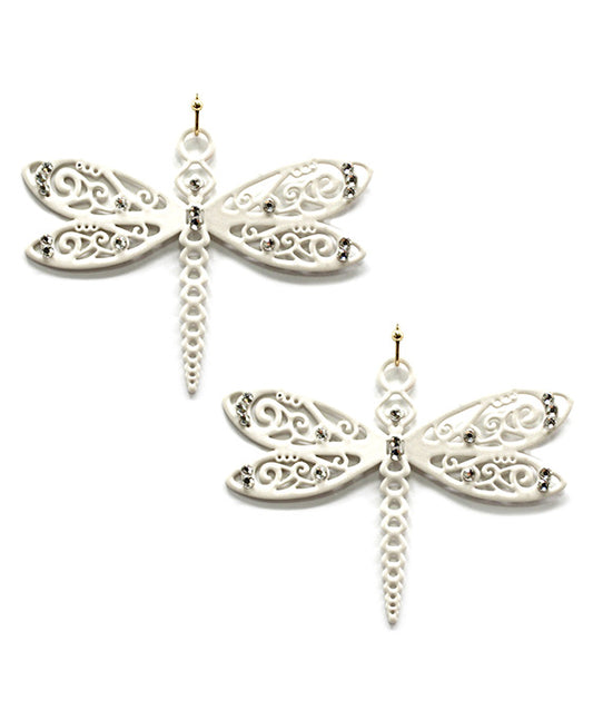 Dragonfly w/ Rhinestone Earring