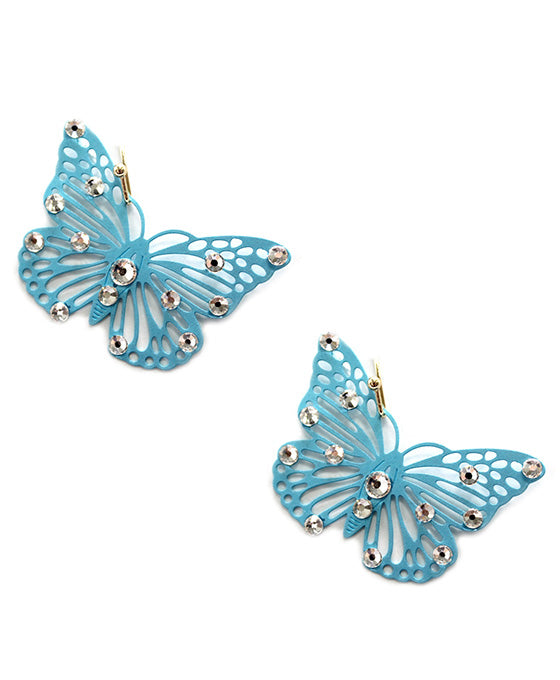 Butterfly w/ Rhinestone Earring