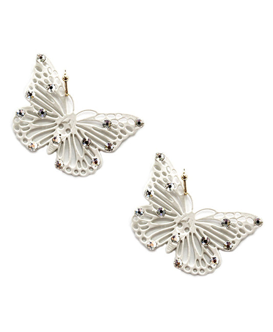 Butterfly w/ Rhinestone Earring