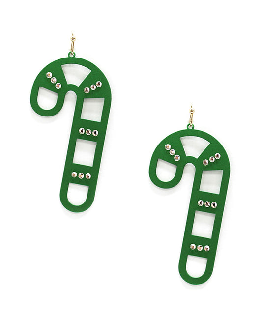 Christmas Candy Cane Earring