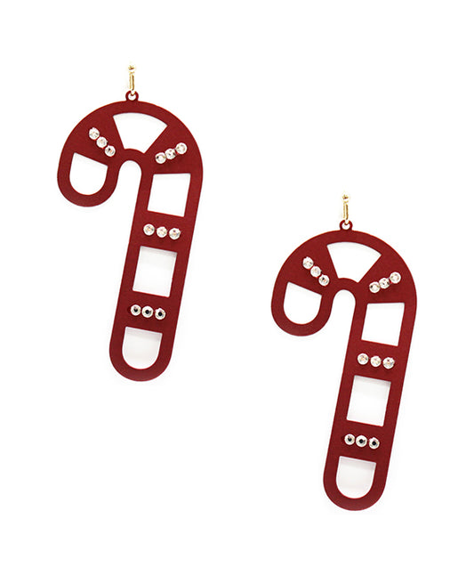 Christmas Candy Cane Earring