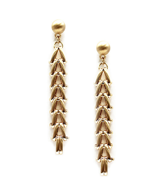 Metal Chain Drop Post Earring