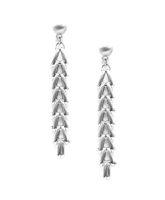 Metal Chain Drop Post Earring