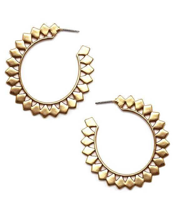Metal Round Hoop Earring
