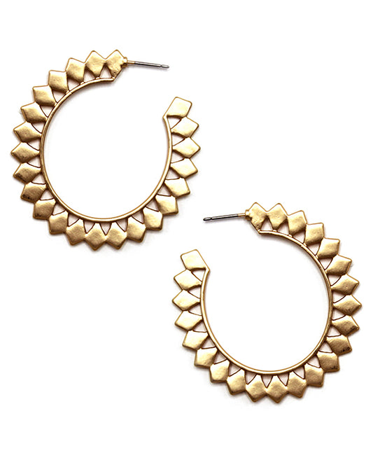 Metal Round Hoop Earring