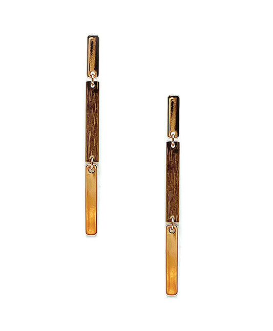 Metal Bar Linked Earring