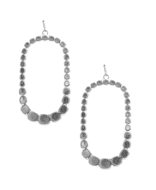 Metal Oval Shape Earring