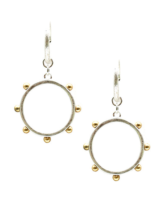 Metal Round Linked Earring