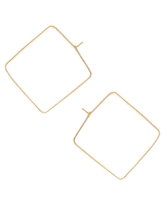 Square Metal Wire Earring
