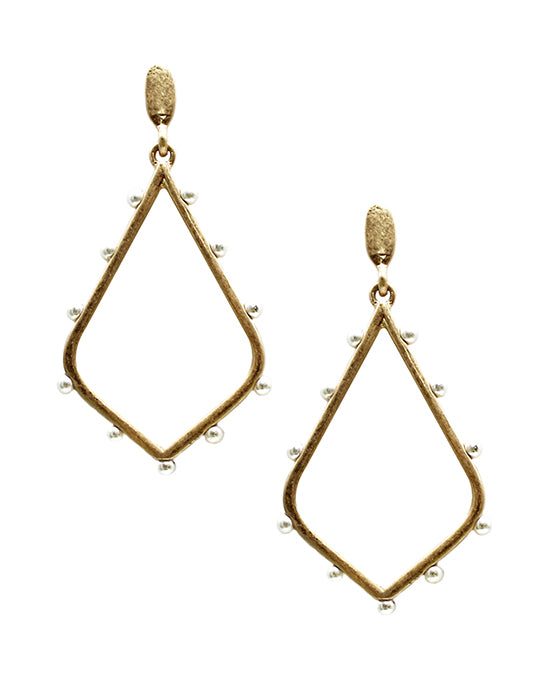 Metal Wire w/ Balls Post Earring