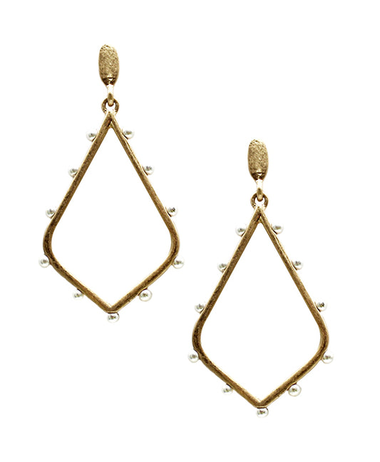 Metal Wire w/ Balls Post Earring