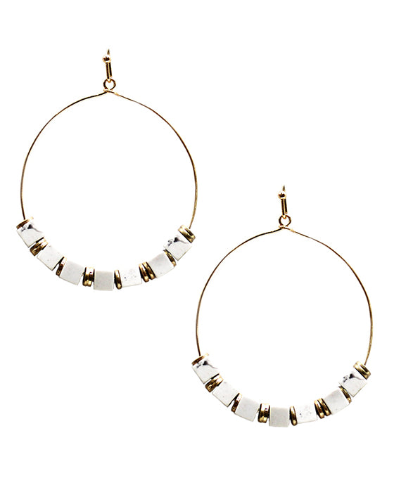 Wire w/ Beads Earring