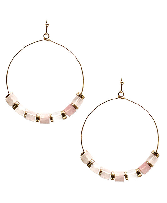 Wire w/ Beads Earring