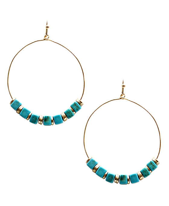 Wire w/ Beads Earring