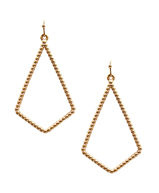 Rhombus Shape Metal Earring