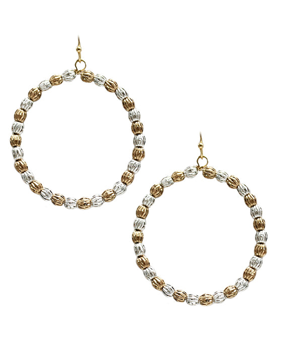 Oval Ball Round Earring