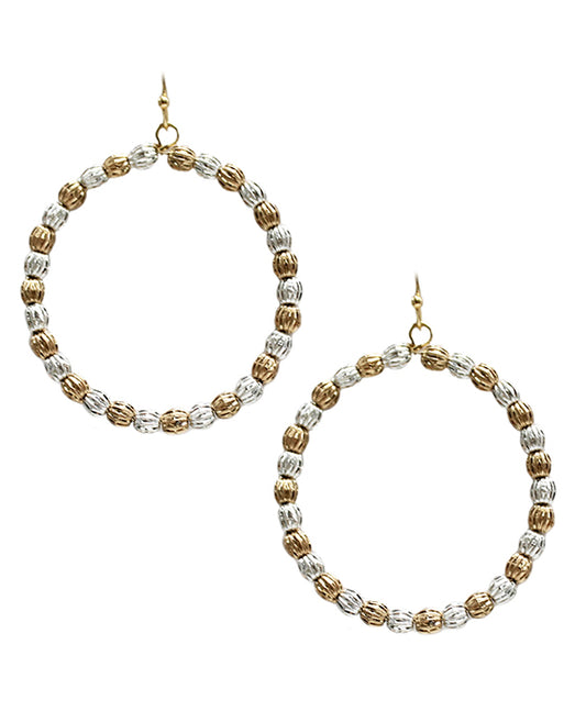 Oval Ball Round Earring