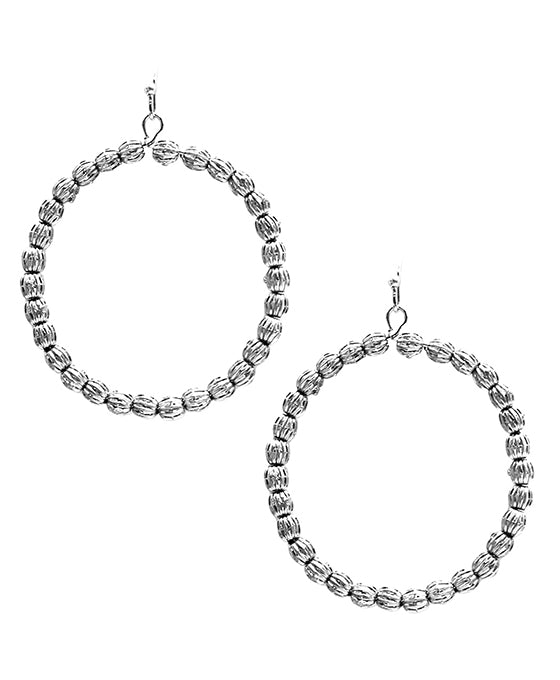 Oval Ball Round Earring