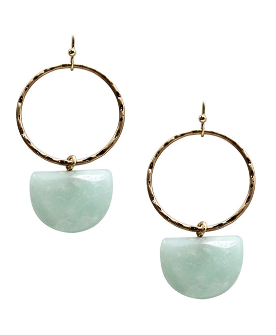 Round Metal w/ Stone