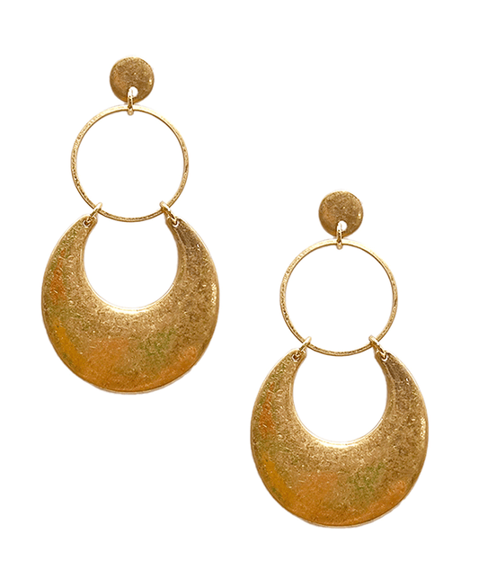 Round Drop Post Earring