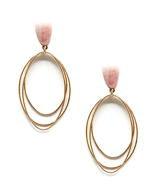 Multi Wire w/ Stone Accent Post Earring