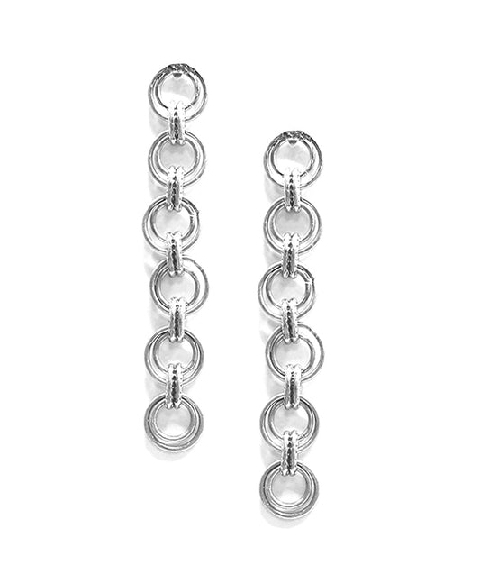 Linked Metal Drop Post Earring