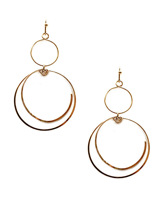 Double Wired Round Earring