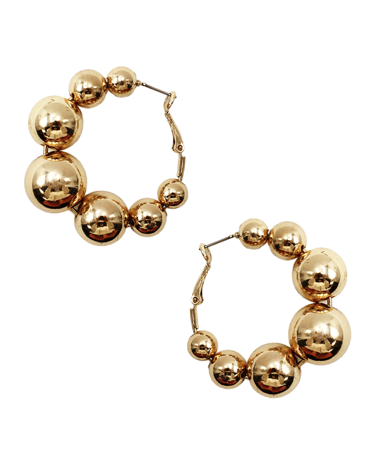 Multi Satin Ball Pincatch Earring