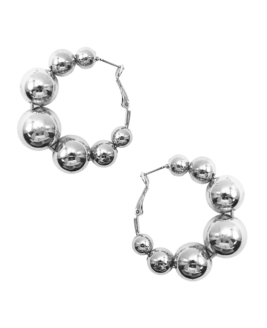 Multi Satin Ball Pincatch Earring