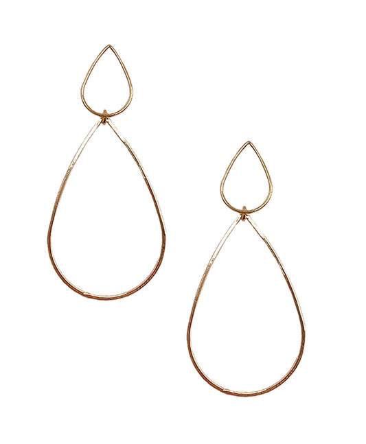 Double Teardrop Wire Earring
