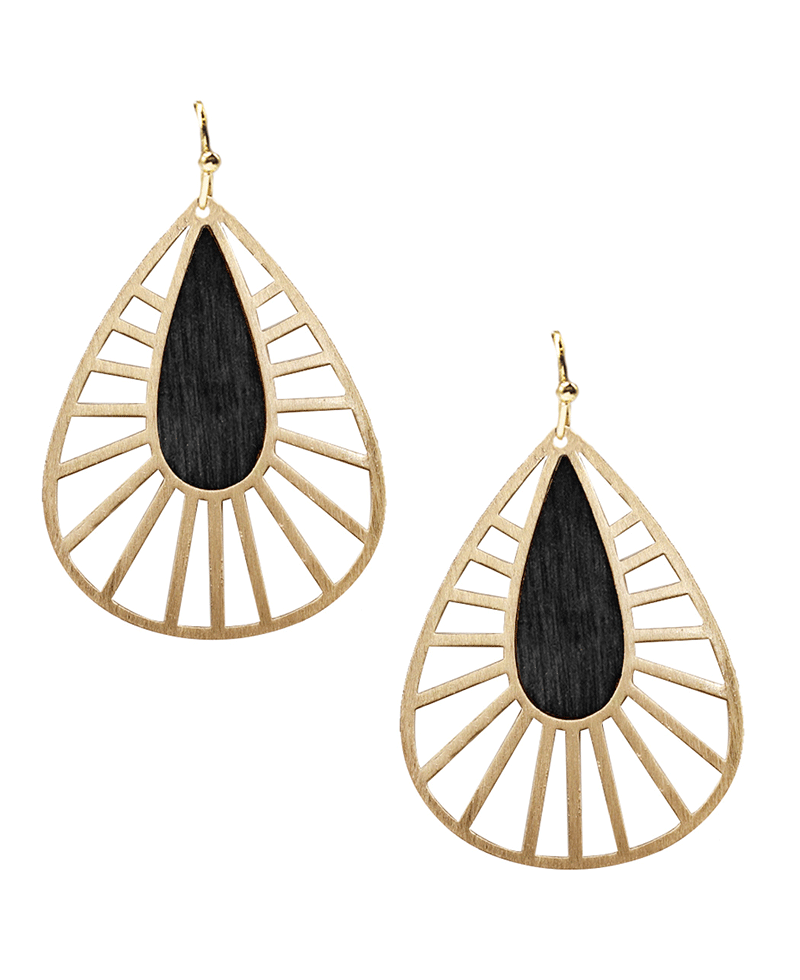 Teardrop Shape Metal Earring