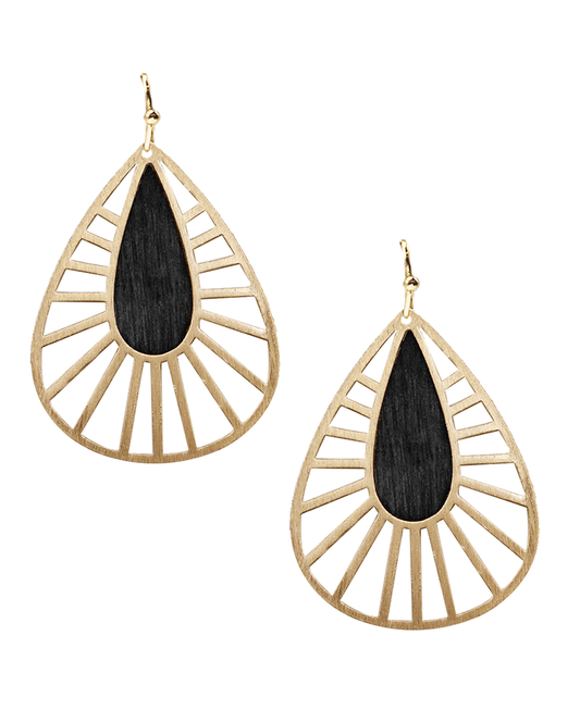 Teardrop Shape Metal Earring