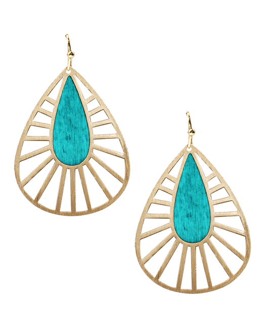 Teardrop Shape Metal Earring
