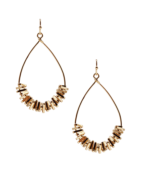 Metal Bead Teardrop Earring