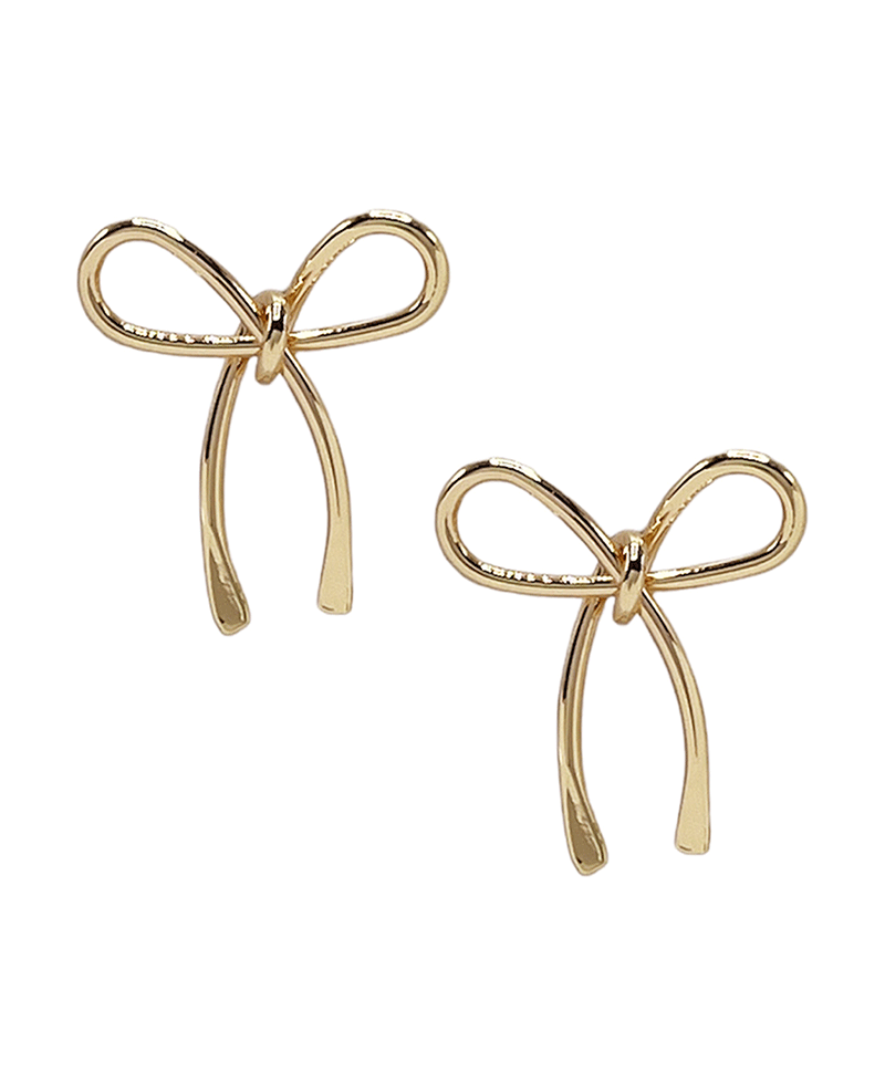 Ribbon Metal Earring