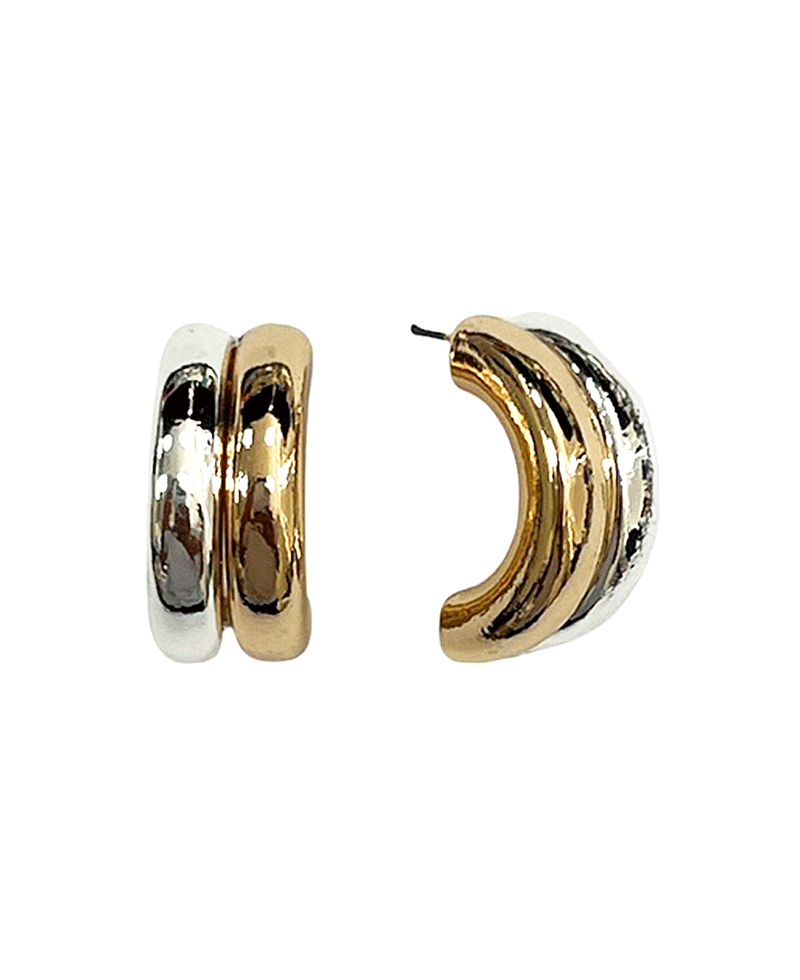 Two Color Hoop Earring