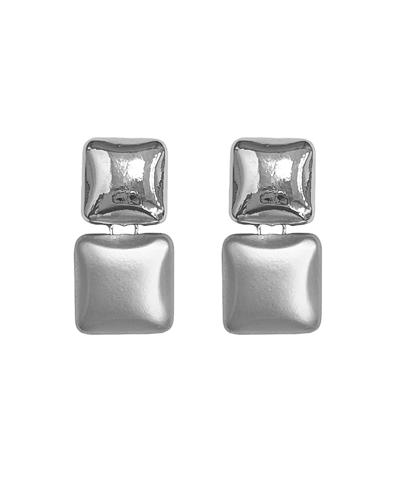 Two Color Square Post Earring