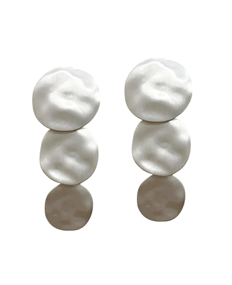 Multi Round Metal Post Earring
