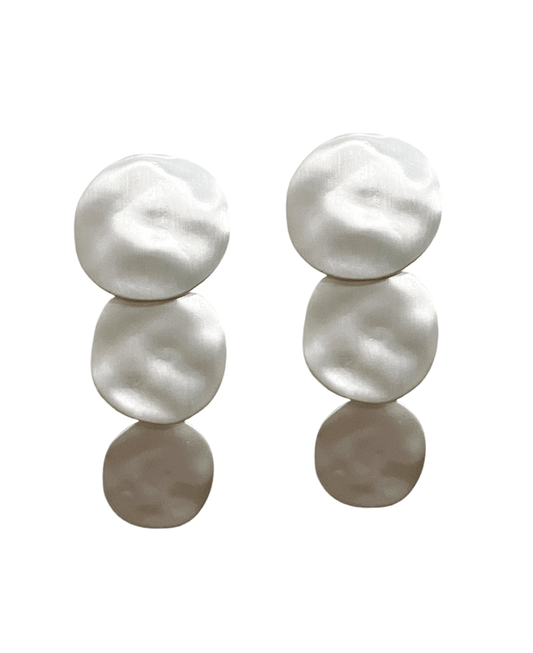 Multi Round Metal Post Earring