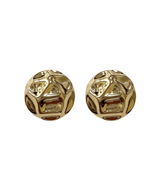 Round Metal Post Earring
