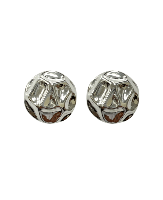 Round Metal Post Earring