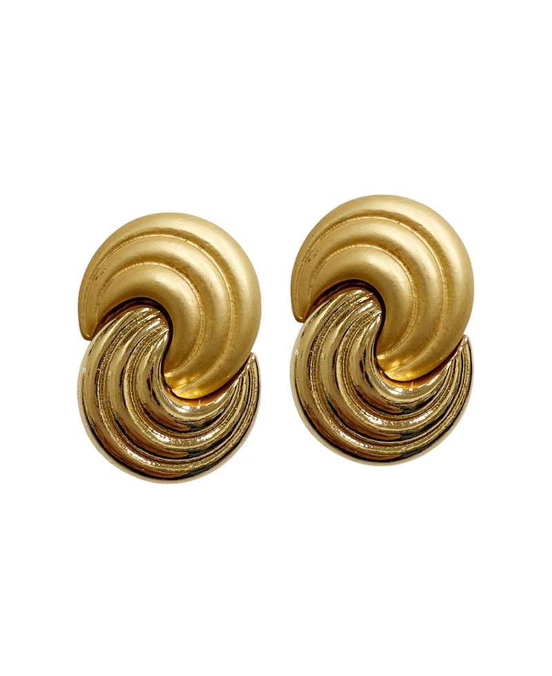 Two Tone Swirl  Earring