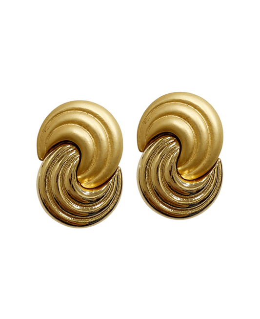 Two Tone Swirl  Earring
