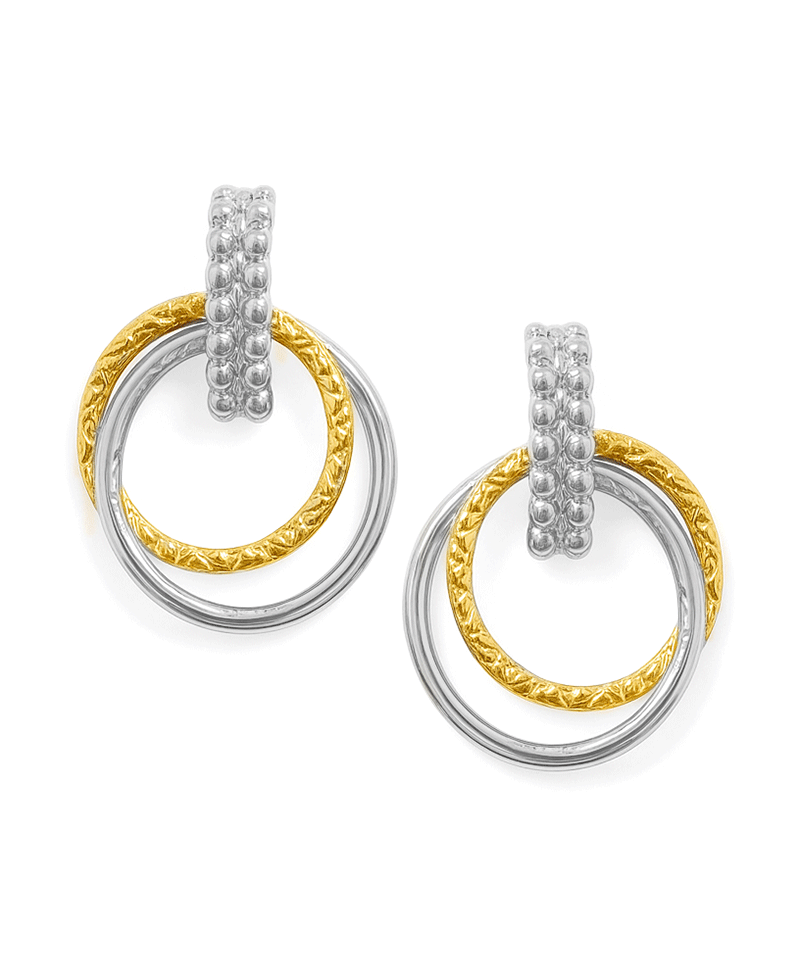 Double Round Post Earring
