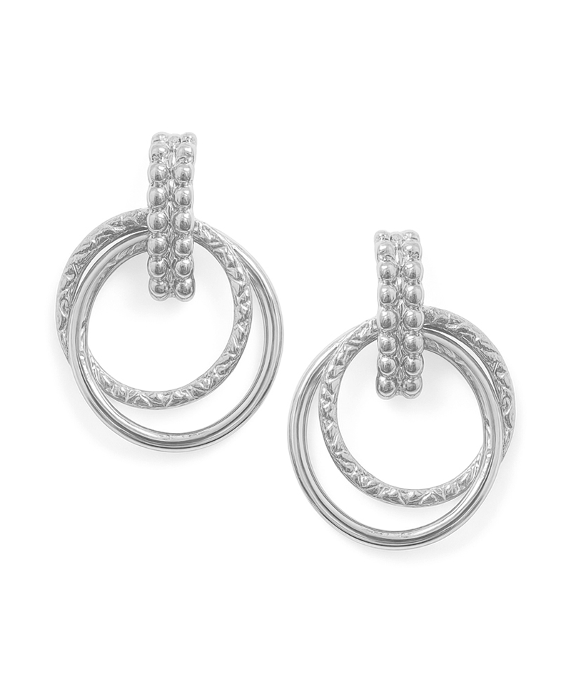 Double Round Post Earring