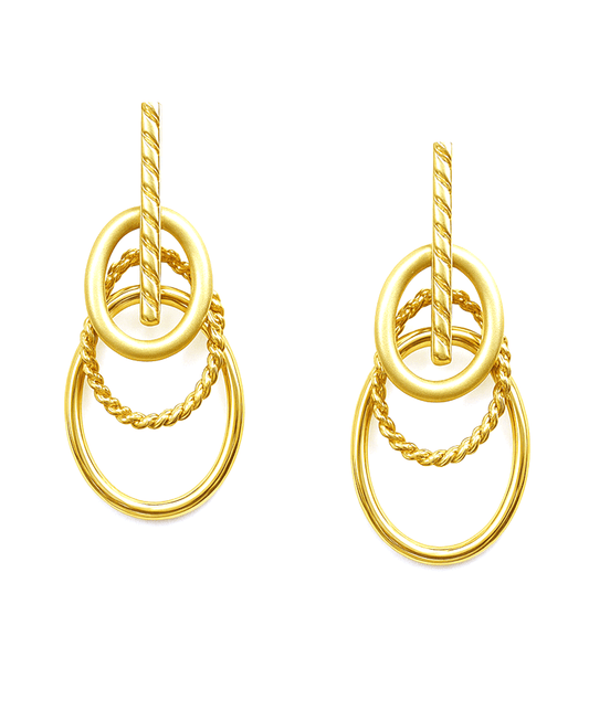 Multi Oval Shape Post Earring