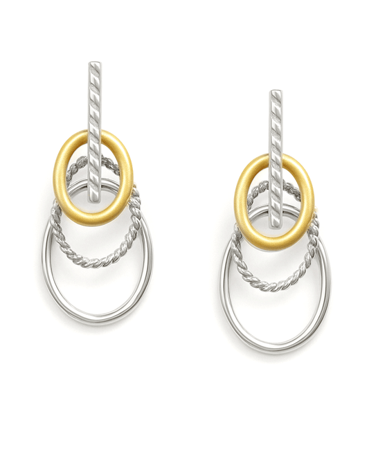 Multi Oval Shape Post Earring