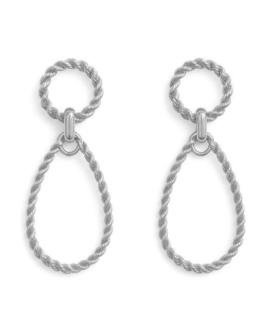 Round & Oval Linked Post Earring