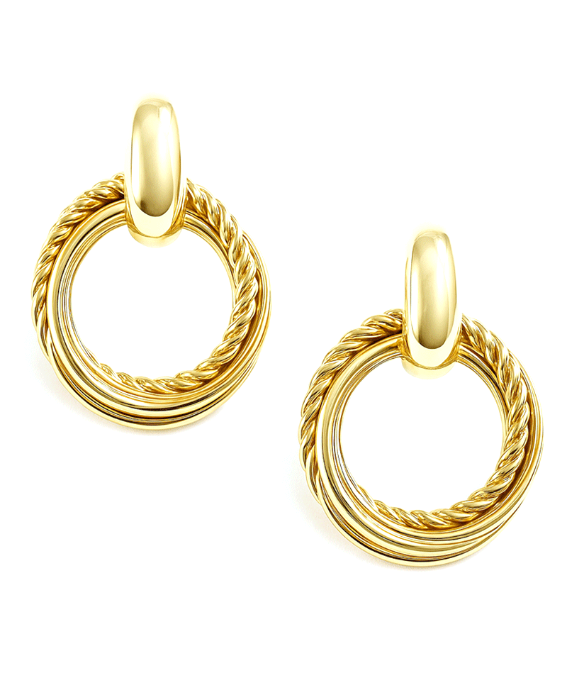 Round Metal Post Earring
