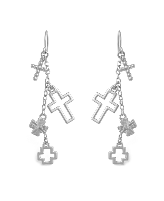 Multi Cross Drop Earring